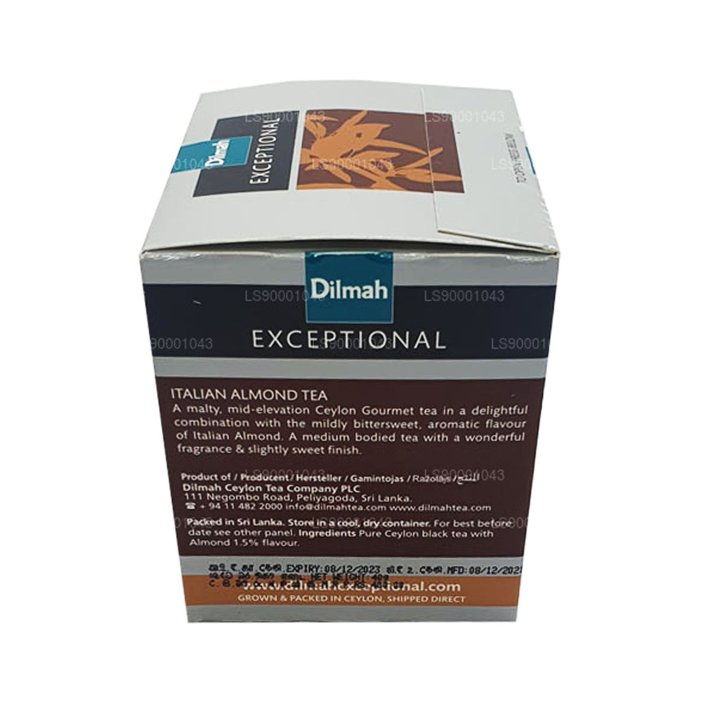 Dilmah Exceptional Italian Almond Real Leaf Tea (40g) 20 Tea Bags