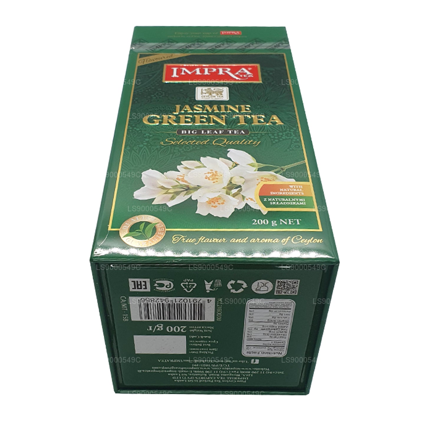 Impra Jasmine Green Tea Big Leaf (200g) Meatal Caddy