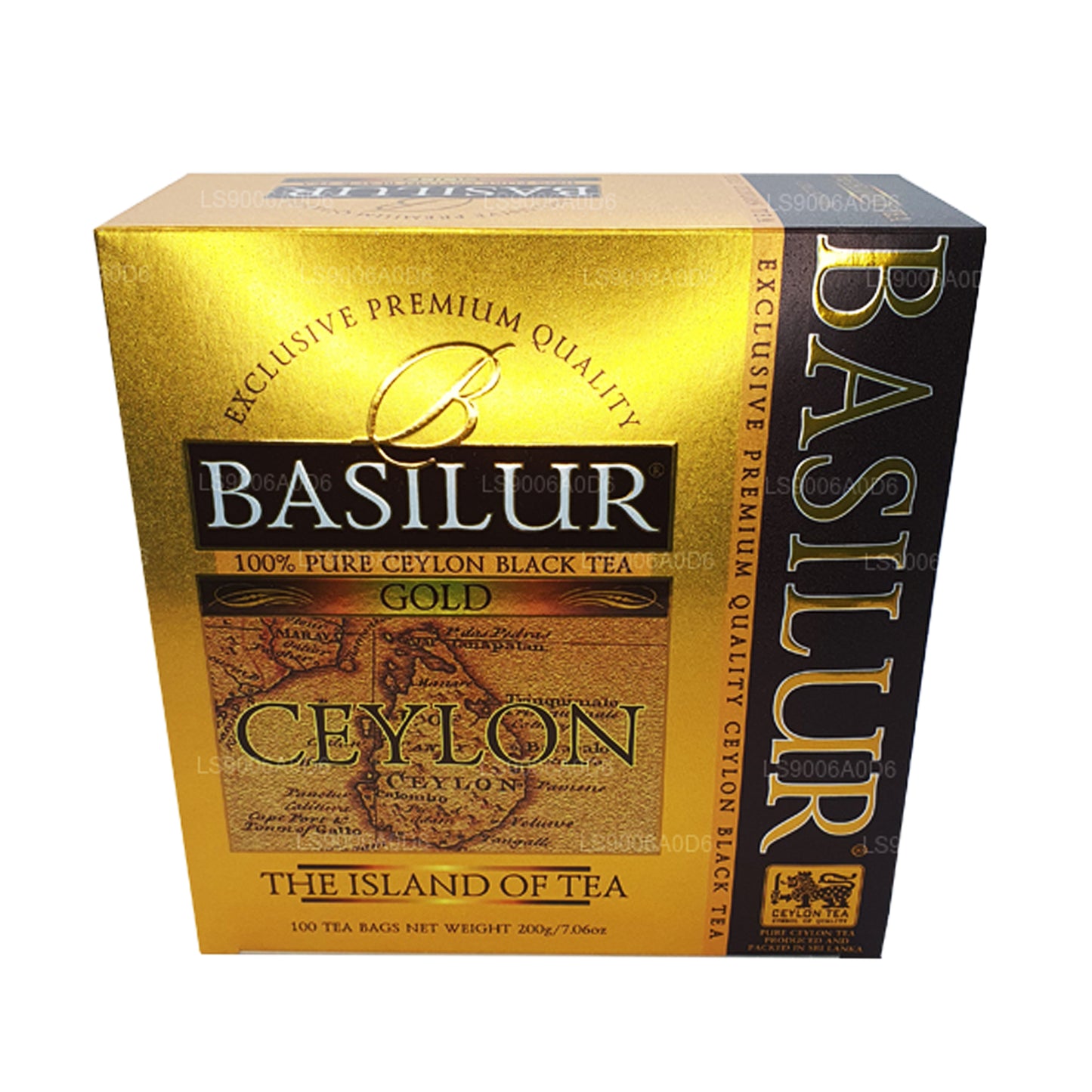 Basilur Island of Gold Exclusive Premium Quality Ceylon Black Tea (200g) 100 Tea Bags