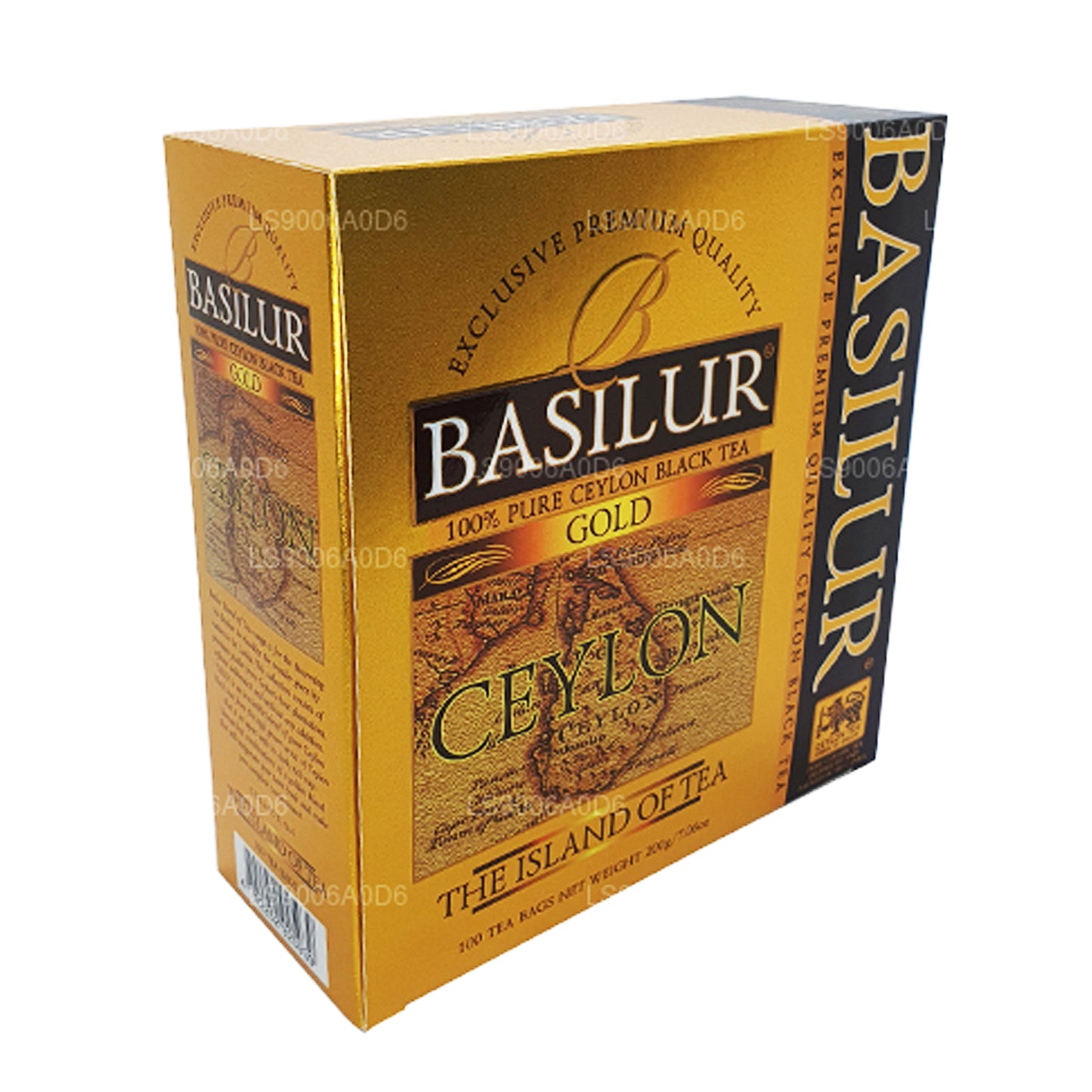 Basilur Island of Gold Exclusive Premium Quality Ceylon Black Tea (200g) 100 Tea Bags