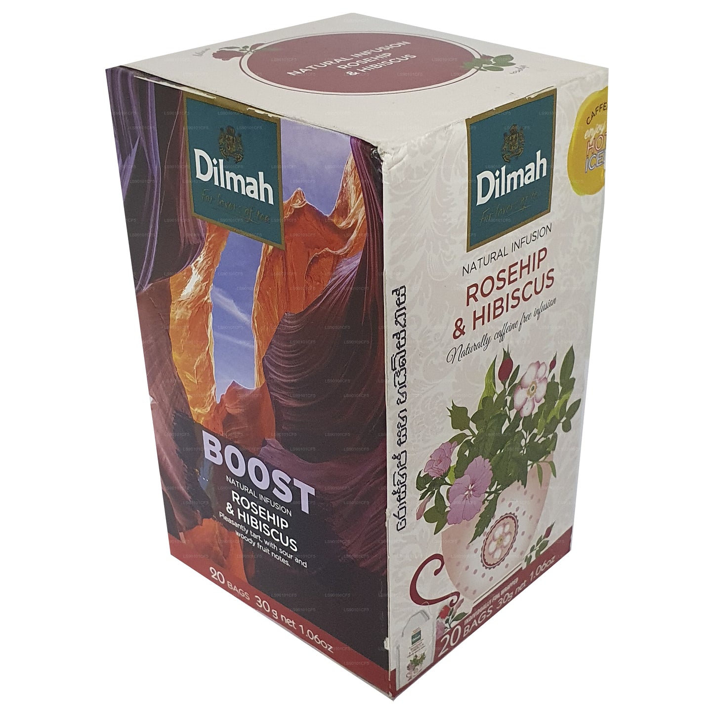 Dilmah Rosehip & Hibiscus Flavored Black Tea (30g)