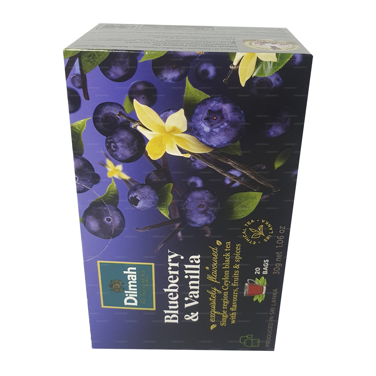 Dilmah Blueberry and Vanilla Flavored Tea (40g) 20 Tea Bags