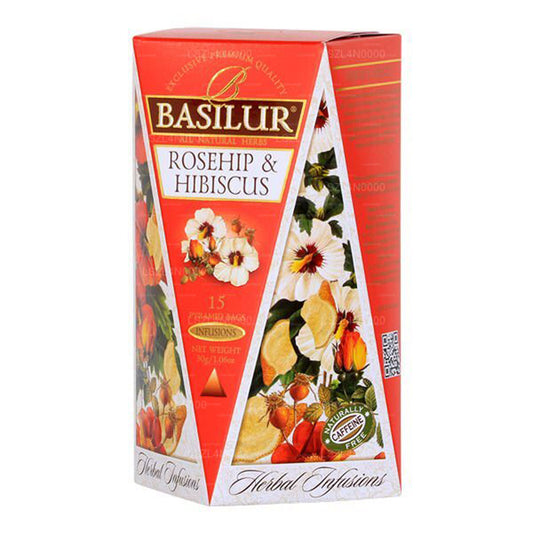 Basilur Herbal Infusions Rosehip and Hibiscus Tea (30g)