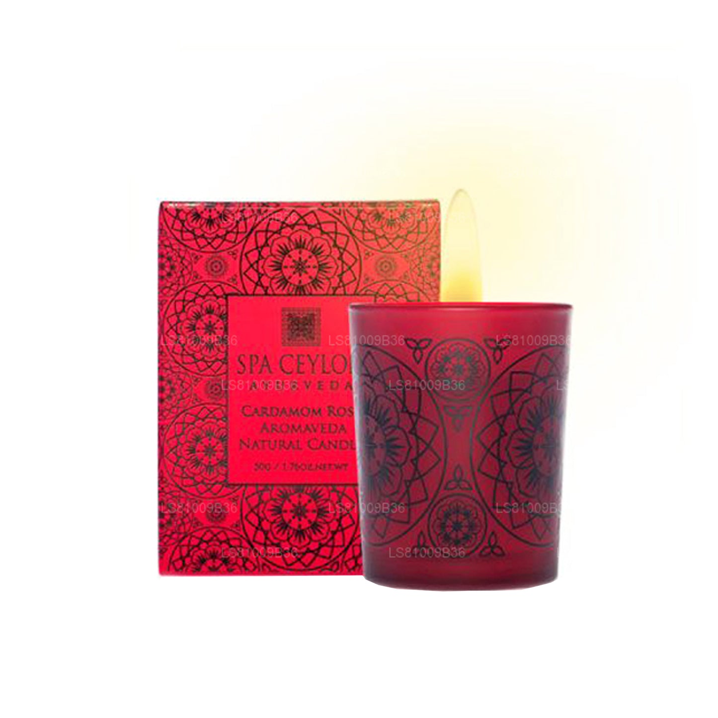 Spa Ceylon Cardamom Rose Aromaveda Natural Candle (50g)