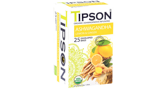 Tipson Tea Organic Ashwagandha With Lemon & Ginger (30g)