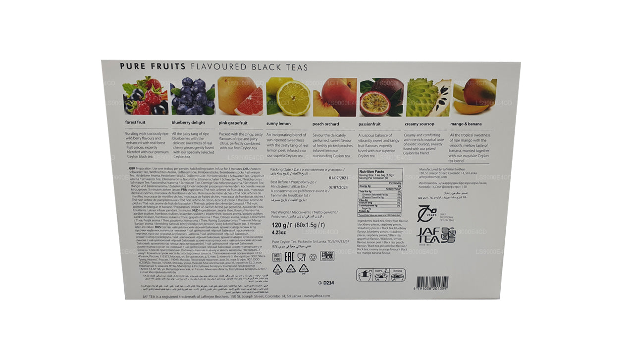 Jaf Tea Pure Fruits Collection Foil Envelop Tea Bags (120g)