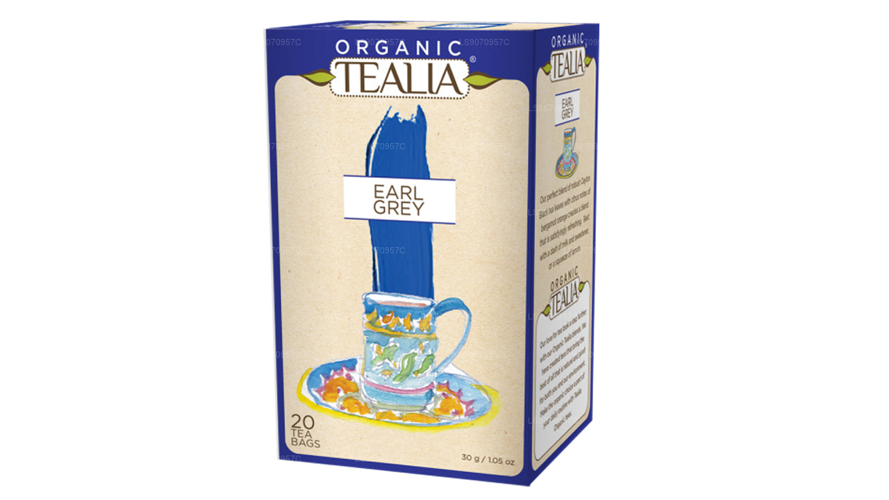 Tealia Organic Earl Grey Tea (30g) 20 Envelope Tea Bags